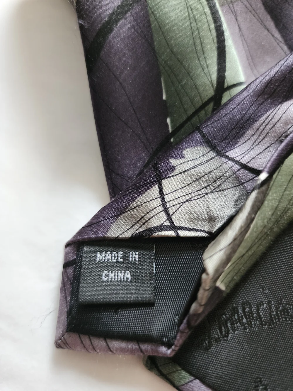 J. Garcia Moon Mountains Silk Tie Collection Fifty-One Green Gray